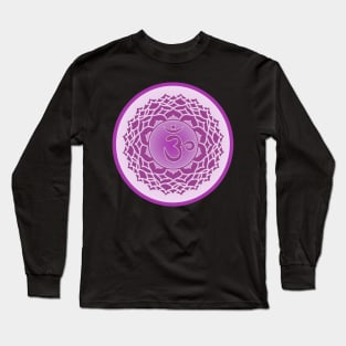 The Purple Haze of the Crown Chakra- Bright Red Long Sleeve T-Shirt